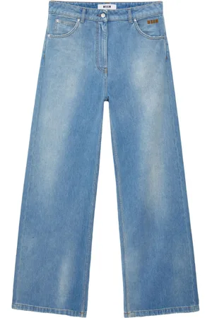 Msgm Tief sitzende Wide-Leg-Jeans