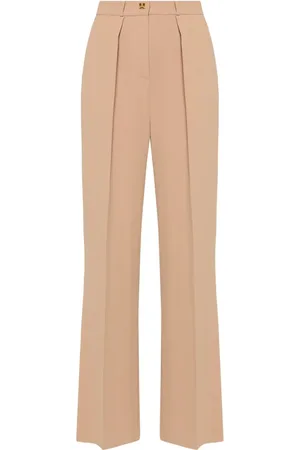 Elisabetta Franchi Gerade Krepphose mit Emblem