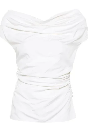 MAGDA BUTRYM Schulterfreie Bluse mit Drapierung