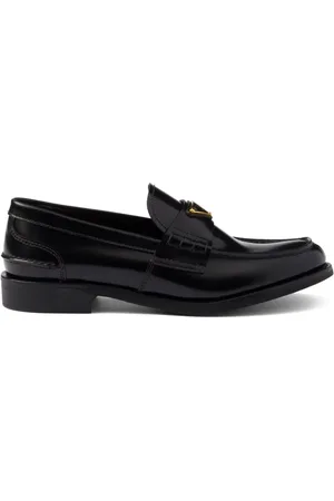 Prada Loafer aus gebürstetem Leder