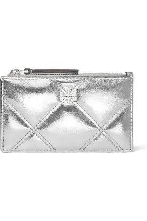 Tory Burch Kira Kartenetui mit Metallic-Rautensteppung