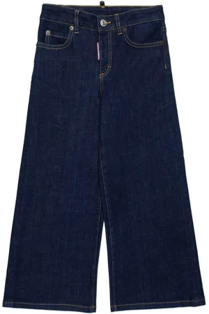 Dsquared2 Halbhohe Straight-Leg-Jeans