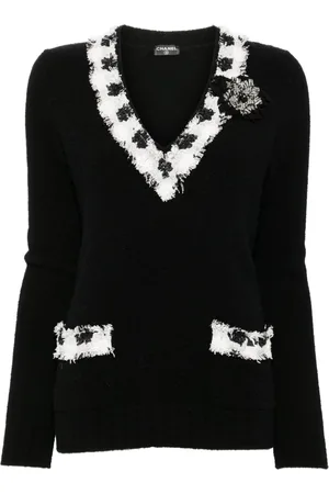 CHANEL 2005 Strickoberteil mit Kontrastdetails