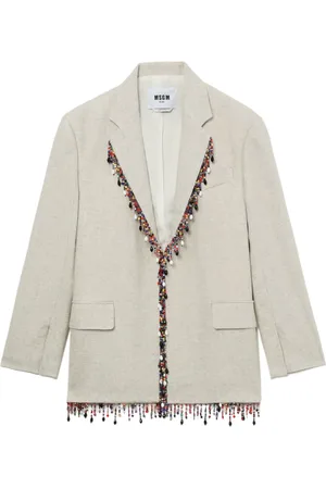 Msgm Doppelreihiger Mantel mit Perlen