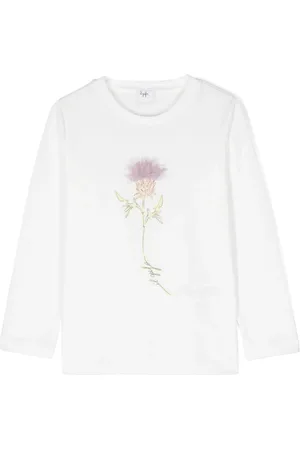 Il gufo T-Shirt mit Blumen-Print