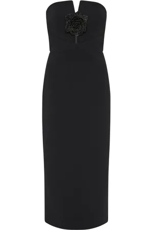 Rebecca Vallance Aubree Midikleid mit blumiger Applikation