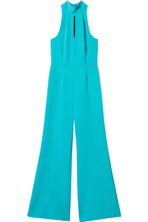 Twin-Set Neckholder-Jumpsuit aus Cady