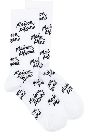 Maison Kitsuné Gestrickte Socken mit Monogramm