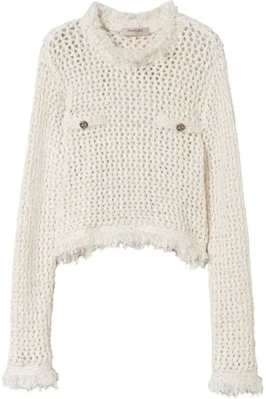 Twin-Set Mesh-Pullover mit Jacquardmuster