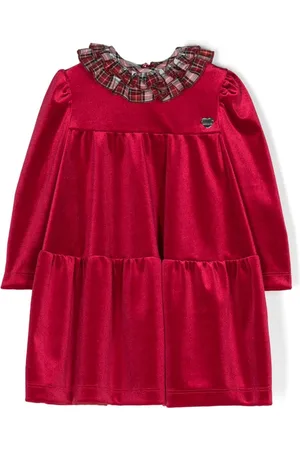 MONNALISA Samtkleid mit Rüschenkragen