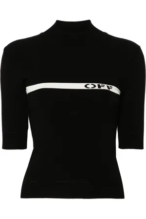 OFF-WHITE T-Shirt mit Logo-Intarsie
