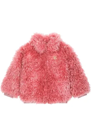 Dolce & Gabbana Mantel aus Faux Fur mit DG