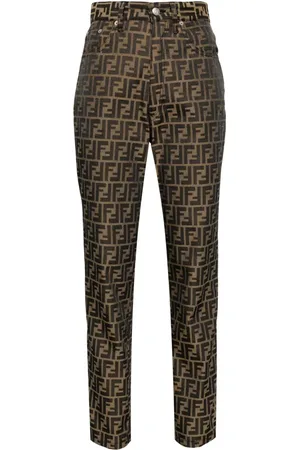 Fendi 1990-2000s Hose mit Zucca-Muster