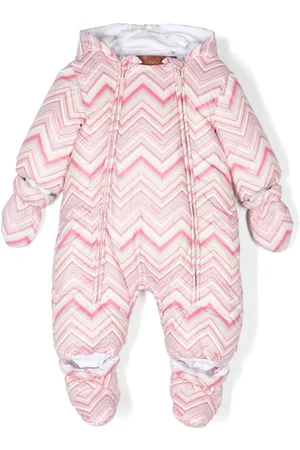 Missoni Schneeanzug mit Zickzack-Print