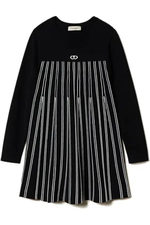 Twin-Set Gestreiftes Strickkleid