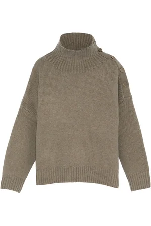YVES SALOMON Pullover mit geknöpften Schultern