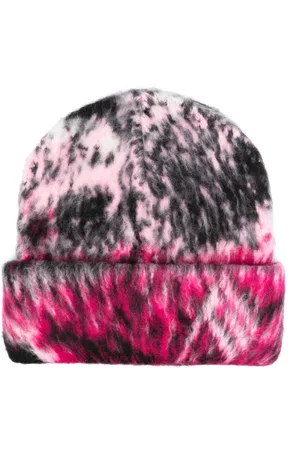 The Attico Beanie mit abstraktem Print
