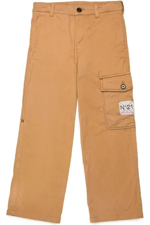 Nº21 Gerade Hose mit Logo-Applikation