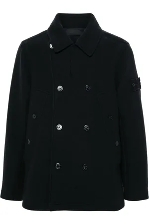 Stone Island Doppelreihiger Mantel mit Kompass-Patch