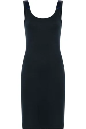 Helmut Lang Fein geripptes Minikleid