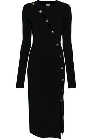 VERSACE Midikleid mit Zierknöpfen
