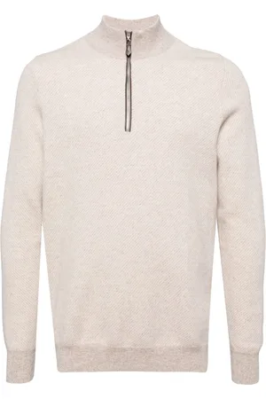 N.PEAL Temple Jacquard-Sweatshirt mit kurzem Reißverschluss