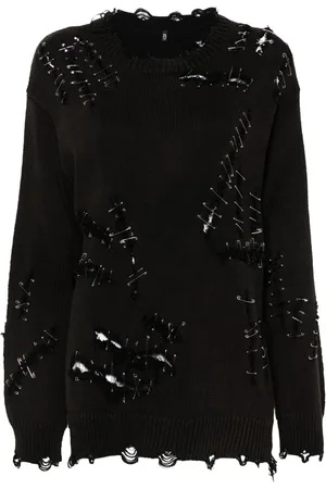 R13 Pullover mit Sicherheitsnadel-Detail
