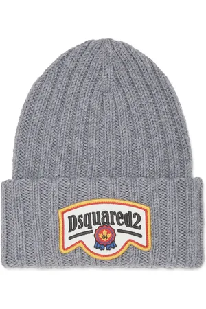 Dsquared2 Gestrickte Beanie mit Logo-Applikation