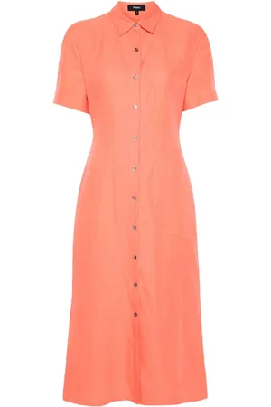 THEORY Midikleid aus Leinen