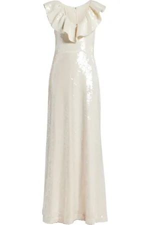 ROTATE Gerüschtes Maxikleid mit Pailletten