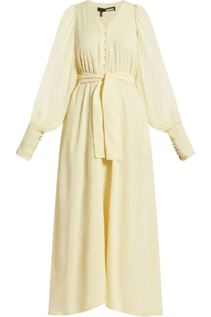 ROTATE Maxikleid mit V-Ausschnitt