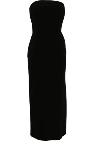 Cynthia Rowley Schulterfreies Maxikleid aus Satin