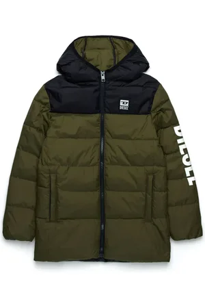Diesel Gefütterter Mantel mit Logo-Print