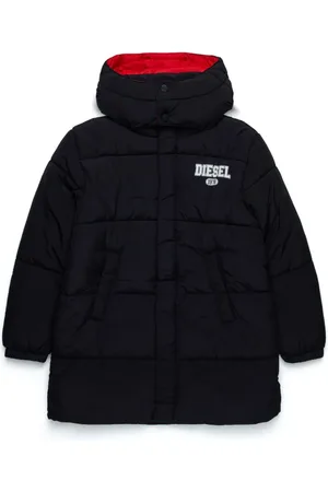 Diesel Gefütterte Jacke mit Logo-Print