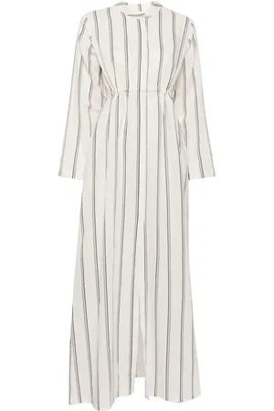 Bambah Gestreiftes Kleid mit Schnürung