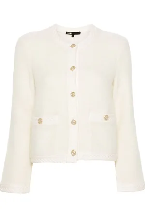 Maje Cardigan mit Zickzackmuster-Besatz