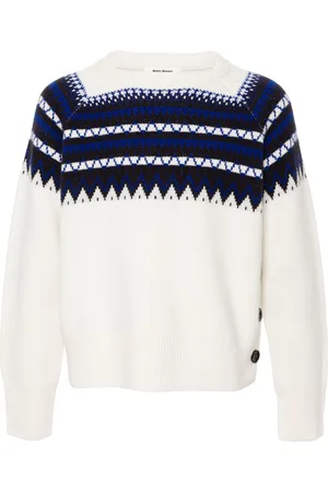 WALES BONNER Mist Fair Isle Pullover