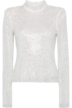 Self-Portrait Top mit Strass
