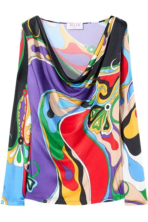 Puccini Bluse mit abstraktem Print