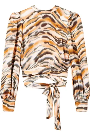 Twin-Set Cropped-Bluse mit Tiger-Print