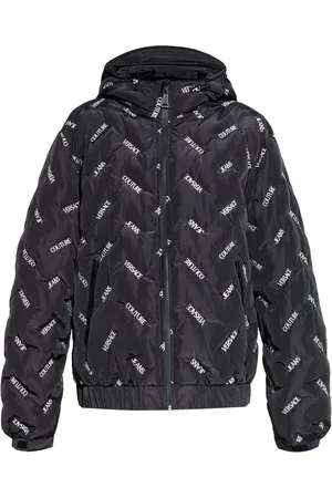VERSACE Gefütterte Jacke mit Logo-Print