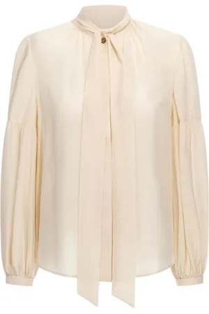 Roberto Cavalli Seidenbluse mit Schleifenkragen