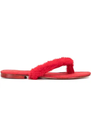 Madison.Maison Ivanka Flip-Flops mit Faux Fur