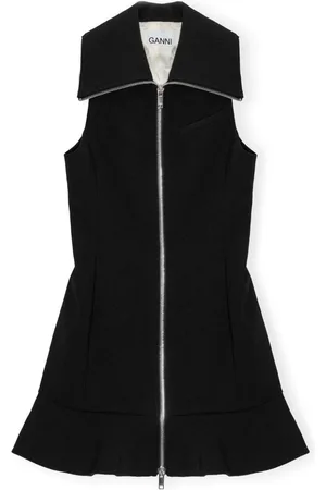Ganni Minikleid aus Krepp