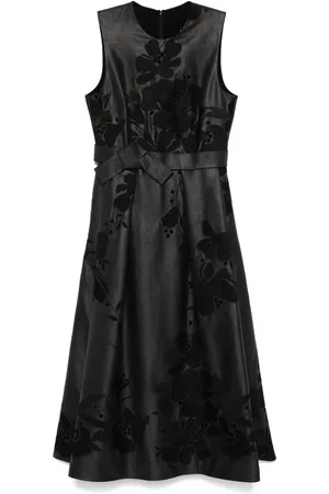 Elie saab Maxikleid mit Blumenstickerei