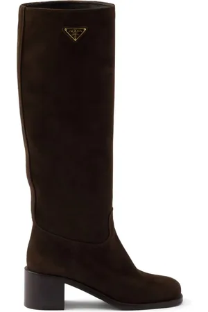 Prada Stiefeletten aus Wildleder 55mm
