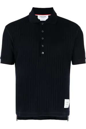 Thom Browne Poloshirt aus geripptem Strick