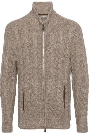 N.PEAL Richmond Kaschmircardigan mit Zopfmuster