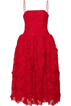 Self-Portrait Spitzen-Midikleid im Bandeau-Style