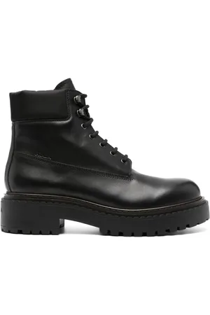 Prada Stiefel aus gebürstetem Leder